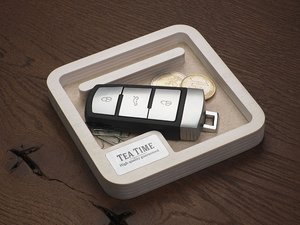 Organizador de secretária em madeira 1846121